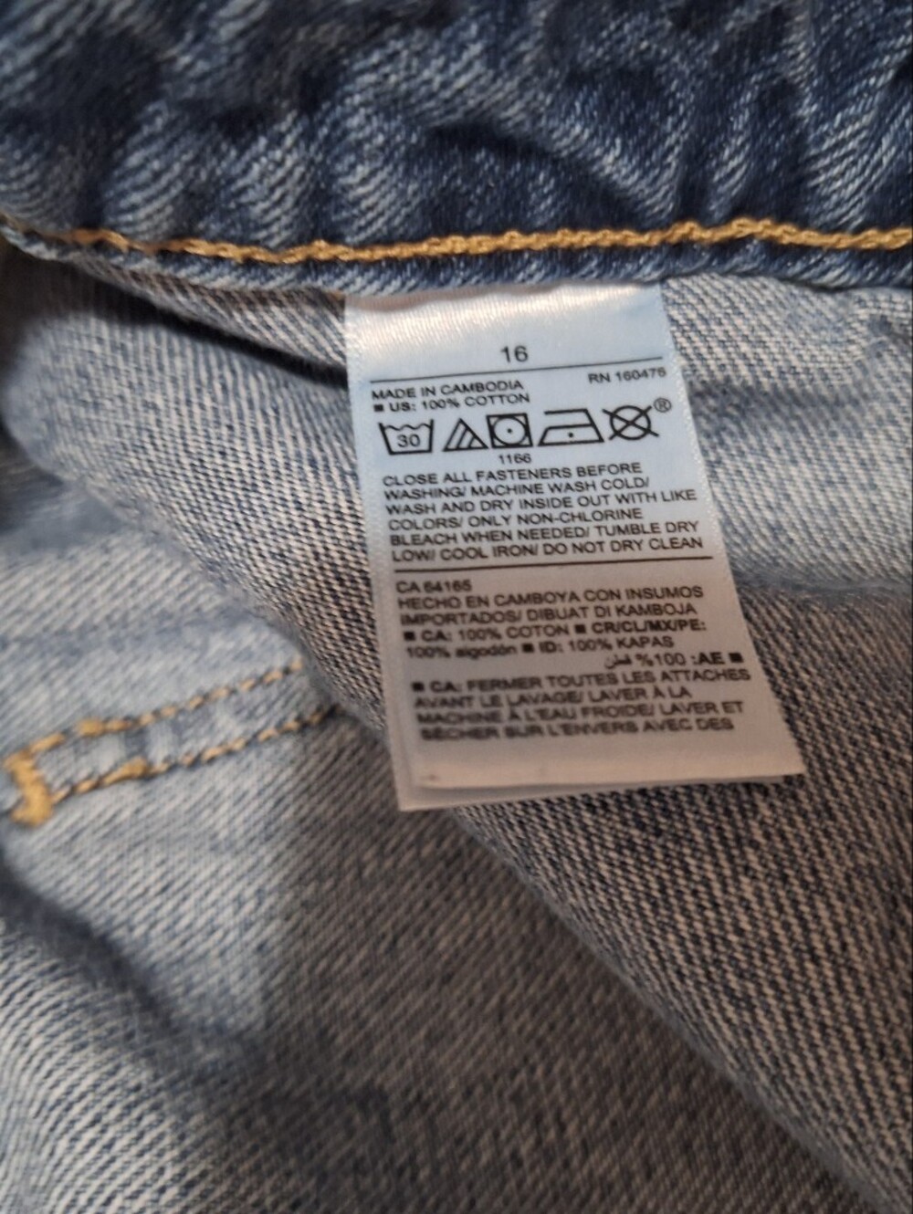 Old Navy Blue Denim Midi Skirt with Front Buttons - Picture 6 of 6